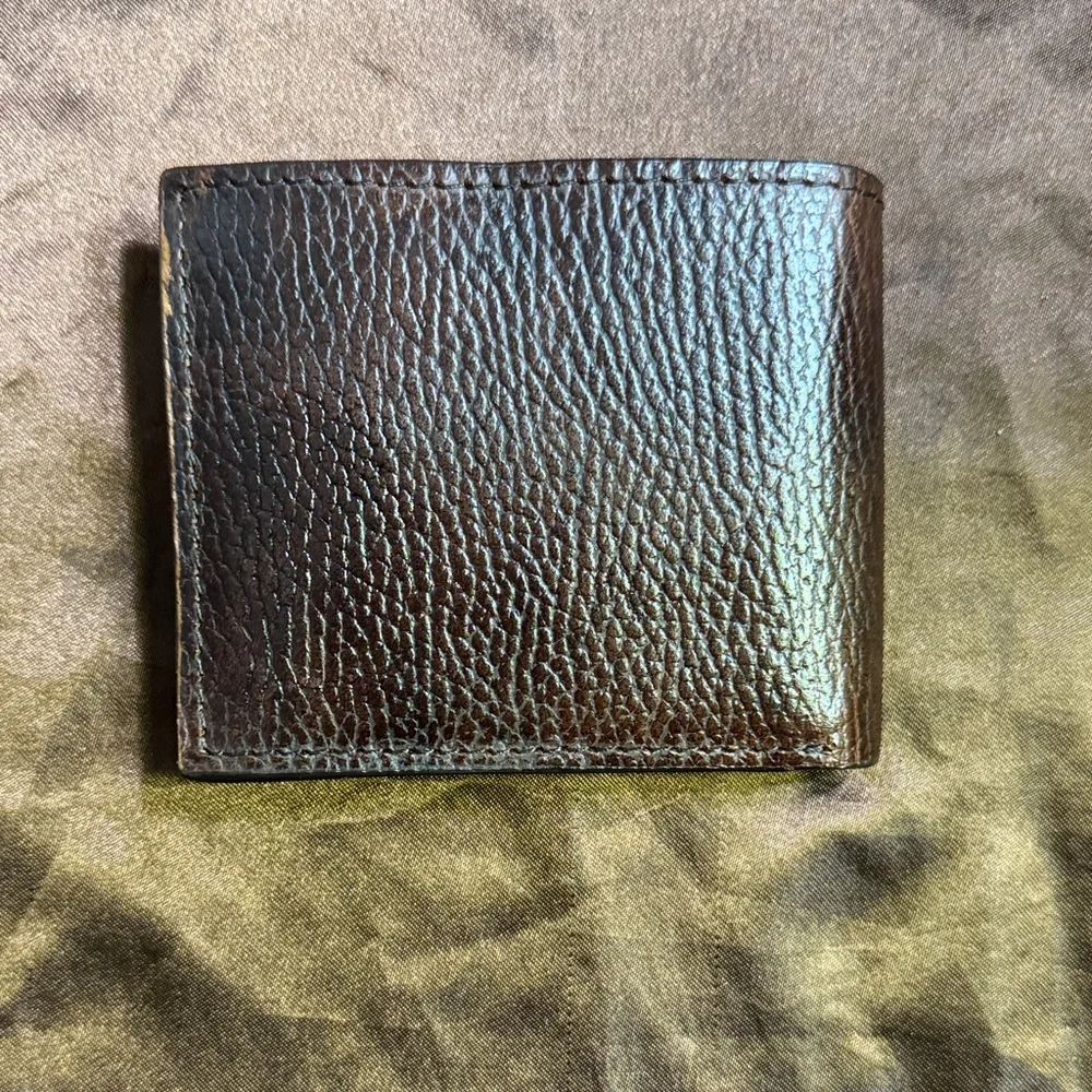 Ranger Belt Company Brown Leather Bifold Wallet + Cross Necklace‎ New with Box